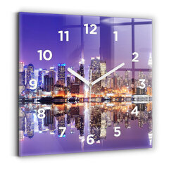 Sienas pulkstenis Ņujorka Naktī, 30x30 cm cena un informācija | Pulksteņi | 220.lv