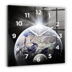 Sienas pulkstenis Mēness Zemes Saule, 30x30 cm cena un informācija | Pulksteņi | 220.lv