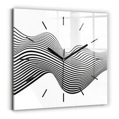 Sienas pulkstenis Melnbaltā Māksla, 30x30 cm цена и информация | Часы | 220.lv