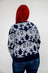 Džemperis sievietēm, zils/balts cena un informācija | Sieviešu džemperi | 220.lv