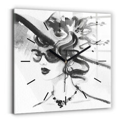 Sienas pulkstenis Moderna Sieviete, 30x30 cm cena un informācija | Pulksteņi | 220.lv
