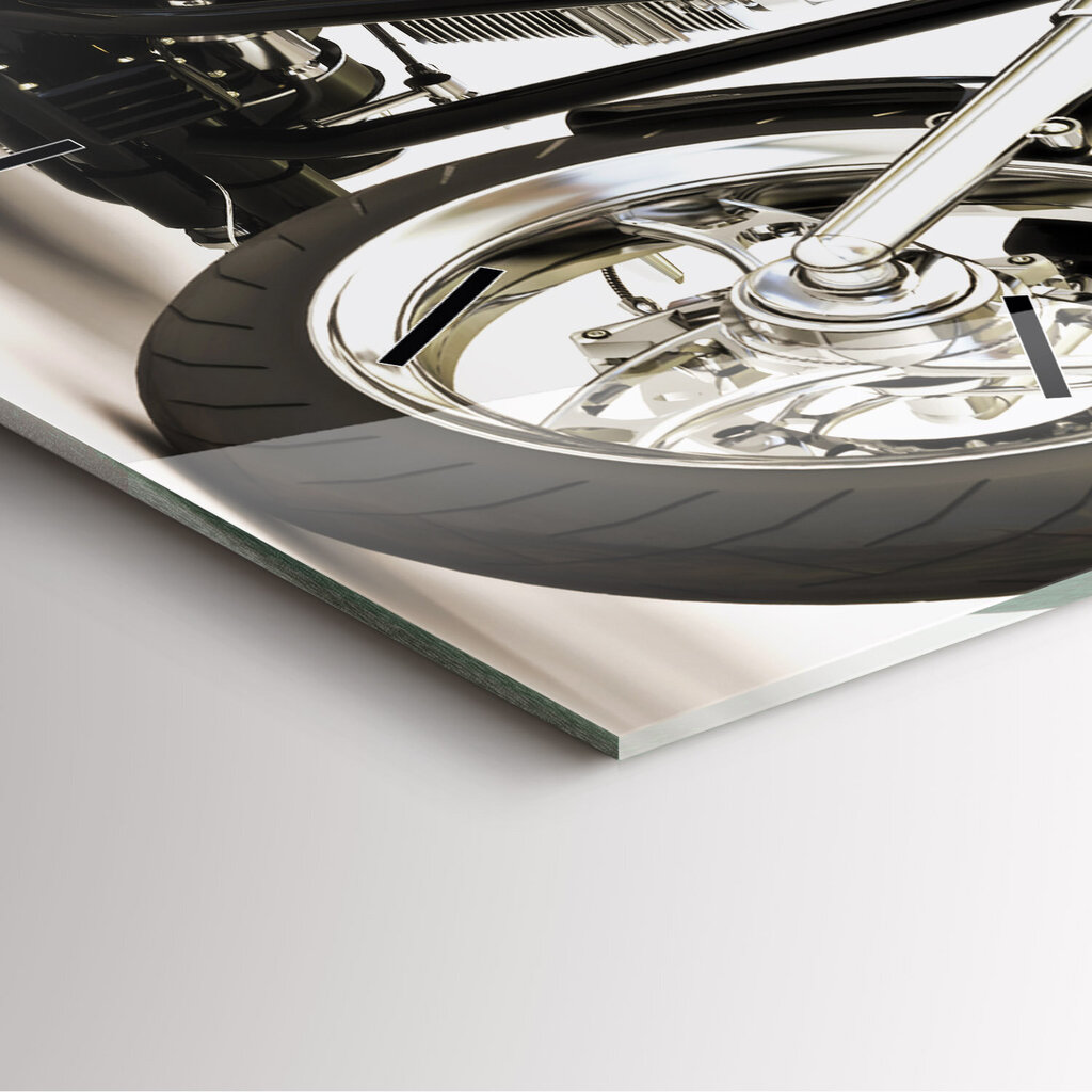 Sienas pulkstenis Melnais Motocikls, 30x30 cm цена и информация | Pulksteņi | 220.lv