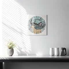 Sienas pulkstenis Nakts Dzīvnieki Un Mēness, 30x30 cm cena un informācija | Pulksteņi | 220.lv
