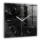 Sienas pulkstenis Melnais Marmors, 30x30 cm cena un informācija | Pulksteņi | 220.lv