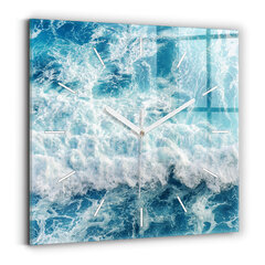 Sienas pulkstenis Okeāna Viļņi, 30x30 cm цена и информация | Часы | 220.lv