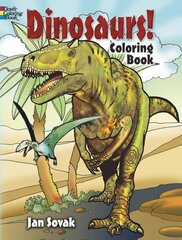 Dinosaurs! Coloring Book Green ed. цена и информация | Книги для малышей | 220.lv