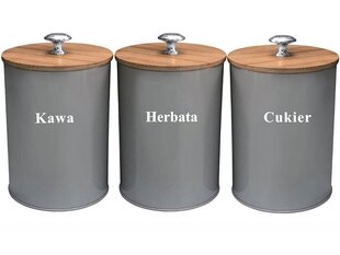 Установите 3 контейнер с погодой кофе чай сахар Krisberg KS-2649 /2732 цена и информация | Посуда для хранения еды | 220.lv