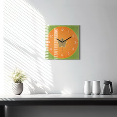 Sienas pulkstenis Papajas Augļi, 30x30 cm cena un informācija | Pulksteņi | 220.lv