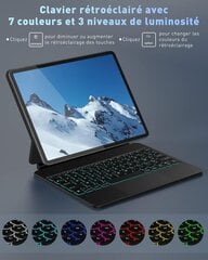 DoohowCase Bluetooth Keyboard Floating Design iPad Air 5 10.9" Съемная подсветка Magic Style Keyboard Case с трекпадом цена и информация | Чехлы для планшетов и электронных книг | 220.lv