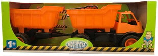 Pašizgāzējs ar piekabi Mochtoys, oranžs цена и информация | Конструктор автомобилей игрушки для мальчиков | 220.lv