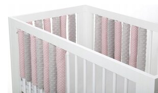 Двусторонняя мягкая защита для кроватки Babymam, 20 шт, pink/gray цена и информация | Товары для безопасности детей дома | 220.lv