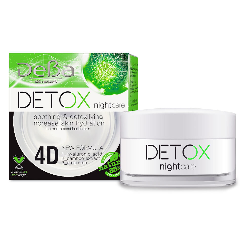 Nakts krēms sejai 4D DeBa Detox, 50ml cena un informācija | Sejas krēmi | 220.lv