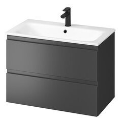 Тумба для ванной комнаты с раковиной Cersanit 894 Moduo-In 80, серый/белый цена и информация | Шкафчики для ванной | 220.lv