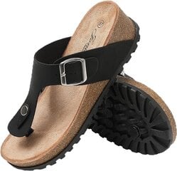 Sieviešu loka atbalsta sandales Jomix, melnas cena un informācija | Sieviešu sandales | 220.lv