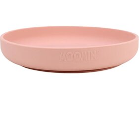 Силиконовая тарелка Moomin Silicone, розовая, от 4 месяцев цена и информация | Детская посуда, контейнеры для молока и еды | 220.lv