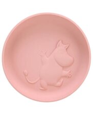 Силиконовая тарелка Moomin Silicone, розовая, от 4 месяцев цена и информация | Детская посуда, контейнеры для молока и еды | 220.lv