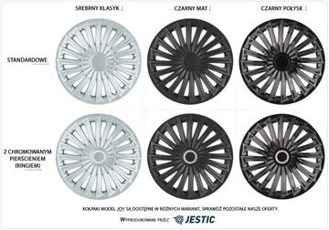 4 × Jestic 15" disks, melns цена и информация | Dekoratīvie diski | 220.lv