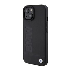 BMW BMHMP15SSLLBK iPhone 15 6.1" czarny|black Magsafe hardcase Signature Logo Imprint цена и информация | Чехлы для телефонов | 220.lv