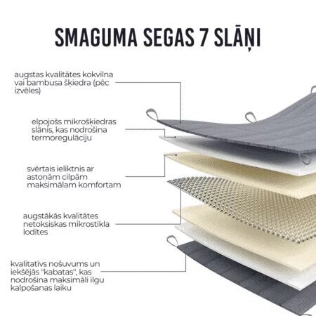 Smaguma sega, 200x220 cm, 11.3 kg cena un informācija | Segas | 220.lv