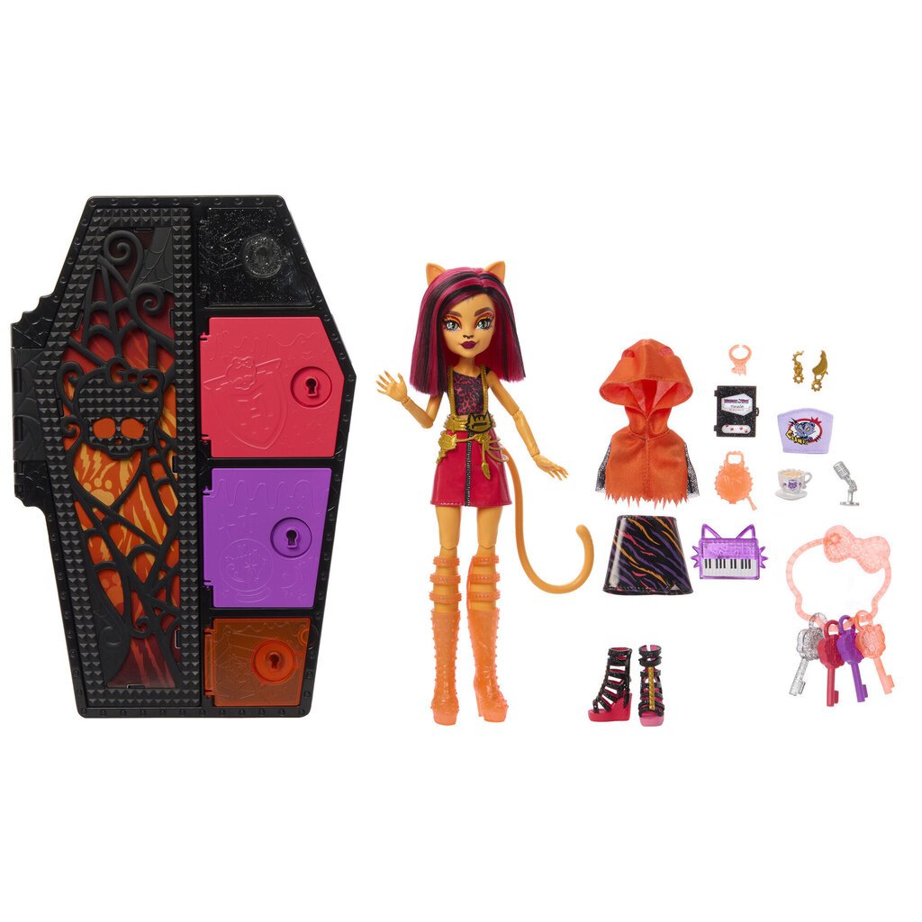 Lelle ar pārsteigumiem Monster High Skulltimates Neon Frights Toralei cena un informācija | Rotaļlietas meitenēm | 220.lv