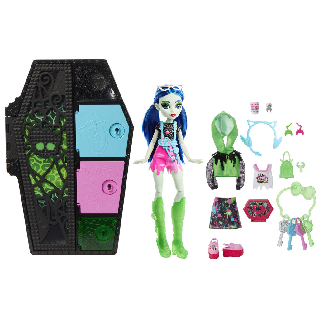 Lelle ar pārsteigumiem Monster High Skulltimates, Ghoulia Yelps cena un informācija | Rotaļlietas meitenēm | 220.lv