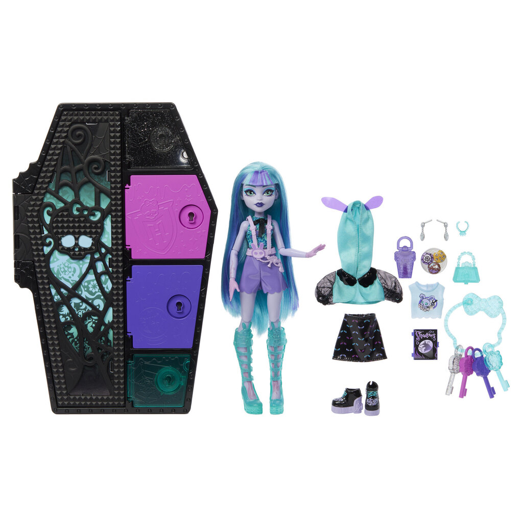 Lelle ar pārsteigumiem Monster High Skulltimates Neon Frights Twyla cena un informācija | Rotaļlietas meitenēm | 220.lv