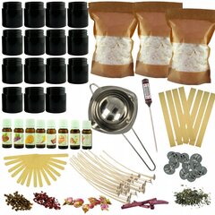 DIY набор для изготовления 15 соевых свечей ручной работы цена и информация | Подсвечники, свечи | 220.lv
