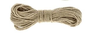 Витая льняная веревка  5 мм цена и информация | Принадлежности для шитья | 220.lv