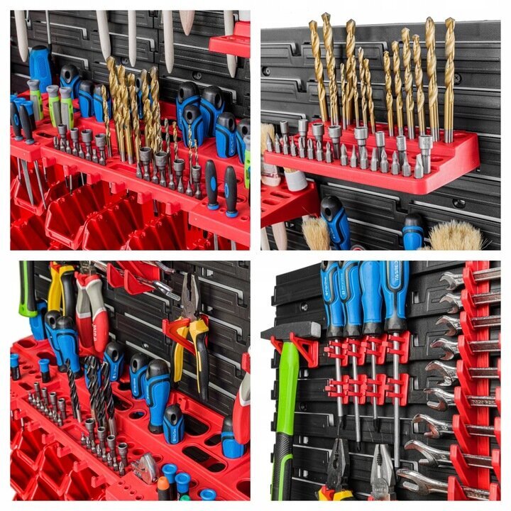 Instrumentu siena ar dažādiem plauktiem Fluxar 001 117x78 cm cena un informācija | Instrumentu kastes | 220.lv