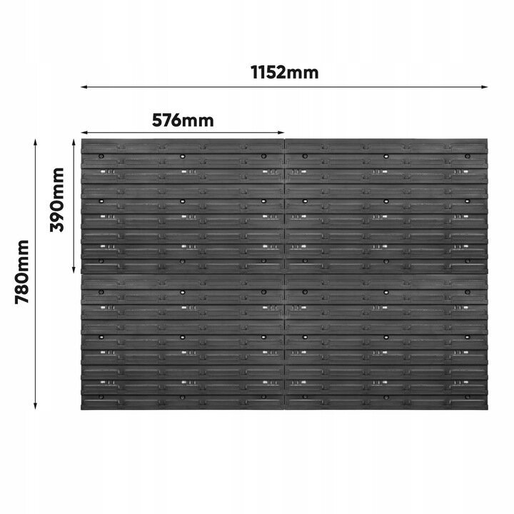 Instrumentu siena ar dažādiem plauktiem Pafen 1152 x 780 mm cena un informācija | Instrumentu kastes | 220.lv