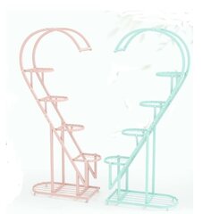 5-ярусная металлическая подставка для растений в форме сердца с подвесными крючками Costway 71 x 30,5 x 148 см цена и информация | Подставки для цветов, держатели для вазонов | 220.lv