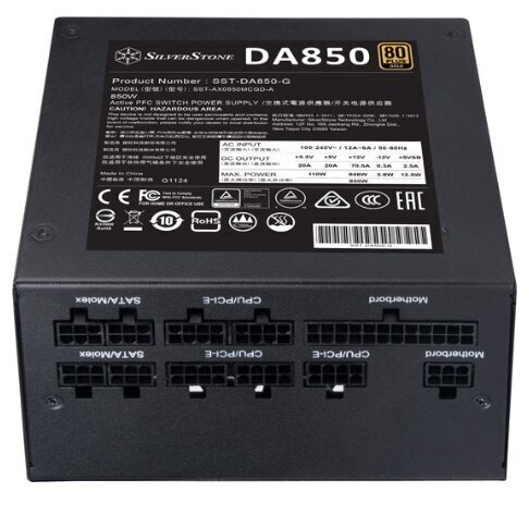 Silverstone DA850 (SST-DA850R-GMA) cena un informācija | Barošanas bloki (PSU) | 220.lv