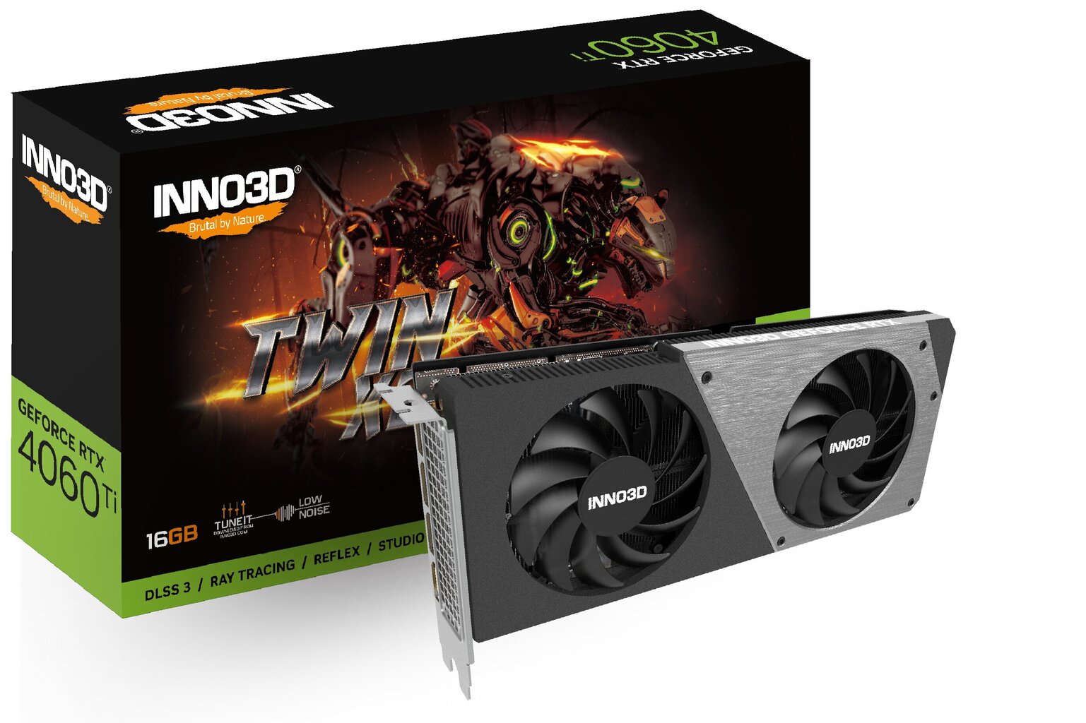 Inno3D GeForce RTX 4060 Ti Twin X2 (N406T2-16D6-178055N) cena un informācija | Videokartes (GPU) | 220.lv