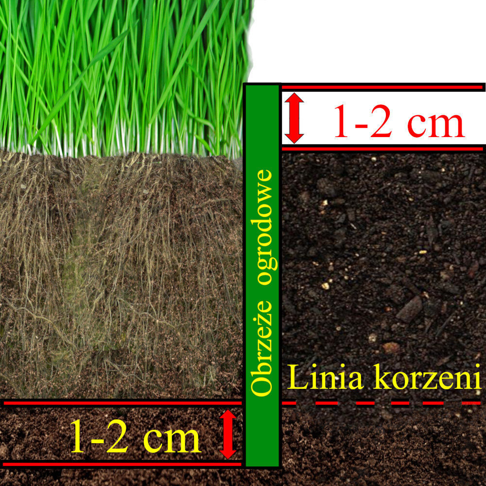 Dārza barjeras 10 cm x 10 m - melnas krāsas cena un informācija | Žogi un piederumi | 220.lv