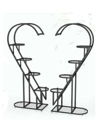 5-ярусная металлическая подставка для растений в форме сердца с подвесными крючками Costway 71 x 30,5 x 148 см цена и информация | Подставки для цветов, держатели для вазонов | 220.lv