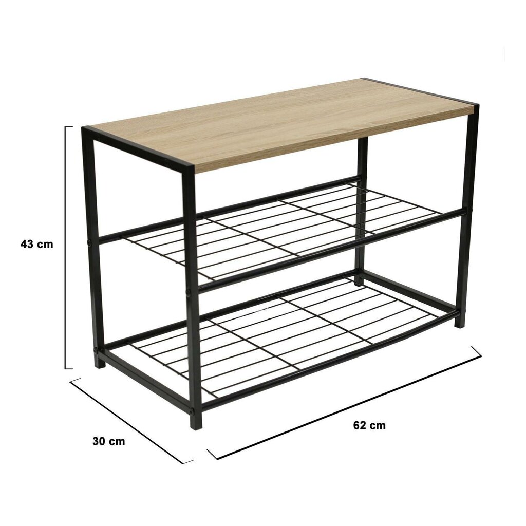 Apavu skapis Intesi Roci, 62x43x30 cm, brūns cena un informācija | Apavu skapji, apavu plaukti, priekšnama soliņi | 220.lv