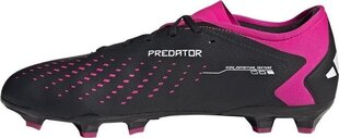 Futbola apavi Adidas Predator Accuracy.3 L FG, 46.izmērs, melni/rozā cena un informācija | Futbola apavi | 220.lv