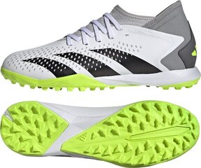 Futbola apavi Adidas Predator Accuracy.3 TF, 39 1/3. izmērs, pelēki/zaļi cena un informācija | Futbola apavi | 220.lv