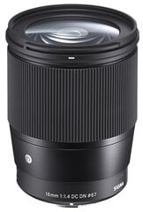 Sigma 16mm f/1.4 DC DN Contemporary объектив для Fujifilm цена и информация | Объектив | 220.lv
