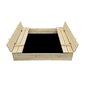 Koka smilšu kaste ar ģeotekstila paklāju Bonus Orbis, 120×120 cm cena un informācija | Smilšu kastes, smiltis | 220.lv
