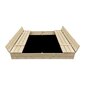 Koka smilšu kaste ar ģeotekstila paklāju Bonus Orbis, 160×160 cm cena un informācija | Smilšu kastes, smiltis | 220.lv