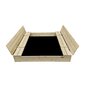 Koka smilšu kaste ar ģeotekstila paklāju Bonus Orbis, 140×140 cm cena un informācija | Smilšu kastes, smiltis | 220.lv