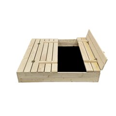 Koka smilšu kaste ar ģeotekstila paklāju Bonus Orbis, 120×120 cm cena un informācija | Smilšu kastes, smiltis | 220.lv
