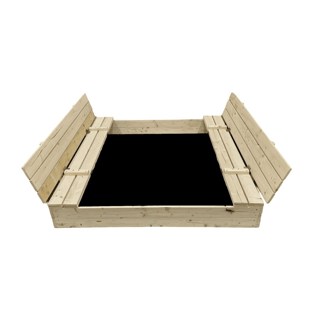 Koka smilšu kaste ar ģeotekstila paklāju Bonus Orbis, 140×140 cm цена и информация | Smilšu kastes, smiltis | 220.lv