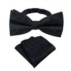 Комплект бабочка и носовой платок для мужчин ToParts4u, черный с красным цена и информация | Галстуки, бабочки | 220.lv