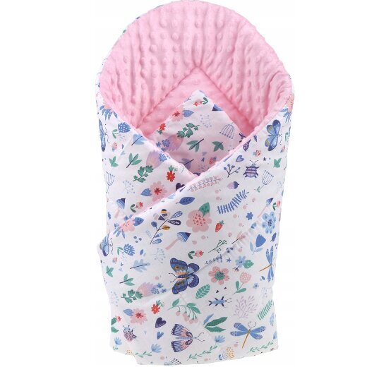 Aploksne mazulim Babymam, 80x80 cm, balta/rozā cena un informācija | Spilveni, guļammaisi, konverti jaundzimušajiem | 220.lv