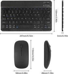 Comespac Ultra-Slim Bluetooth клавиатура и мышь  цена и информация | Клавиатуры | 220.lv