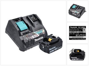 Комплект аккумуляторов Makita BL 1840 B, 18 В, с зарядным блоком цена и информация | Шуруповерты, дрели | 220.lv