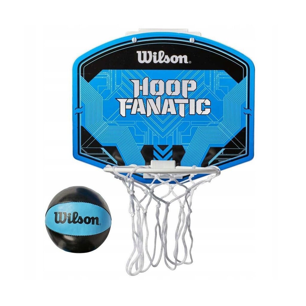 Mini basketbola vairogs ar bumbu Wilson Hoop Fanatic, 30x25 cm cena un informācija | Basketbola grozi | 220.lv