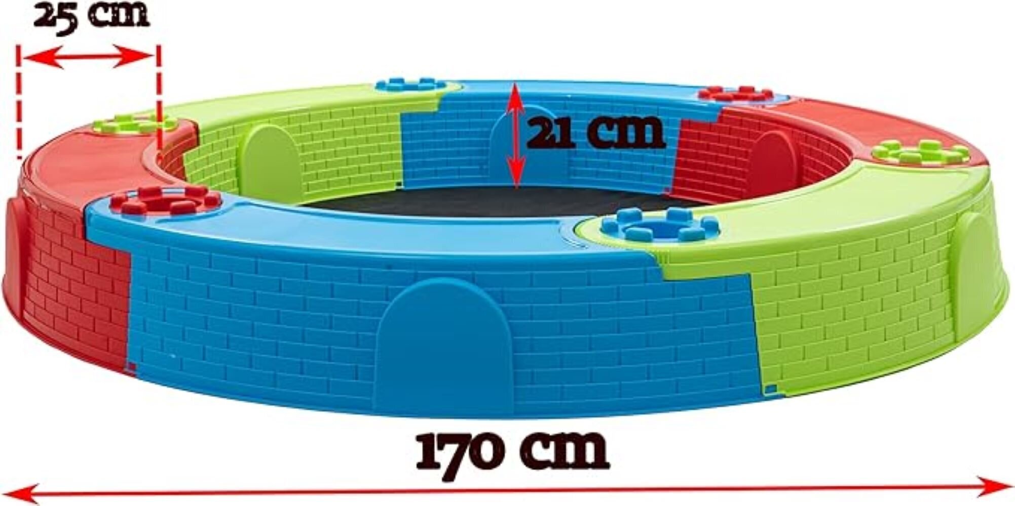 Saliekama smilšu kaste ar paklājiņu Sandcastle, 170x21cm cena un informācija | Smilšu kastes, smiltis | 220.lv